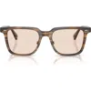 Oliver Peoples 52mm Rectangular Polarized Sunglasses In Brown