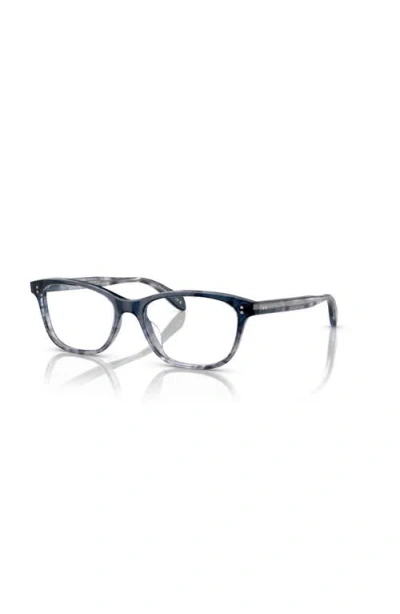 Oliver Peoples 52mm Square Optical Glasses In Blue
