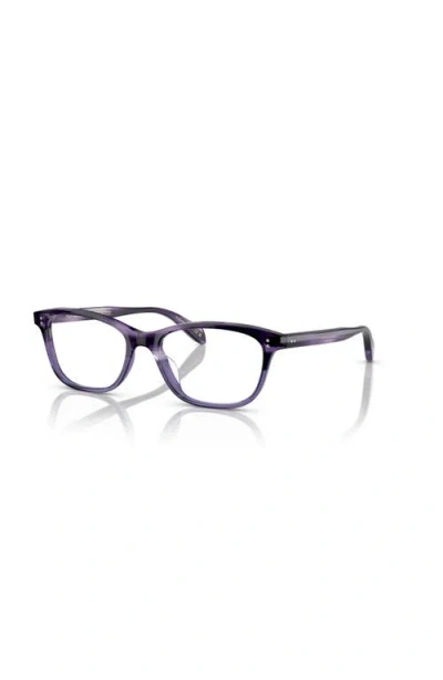 Oliver Peoples 52mm Square Optical Glasses In Purple