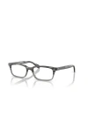 Oliver Peoples 53mm Rectangle Optical Glasses In Metallic