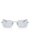 Oliver Peoples 53mm Rectangular Optical Glasses In Gray