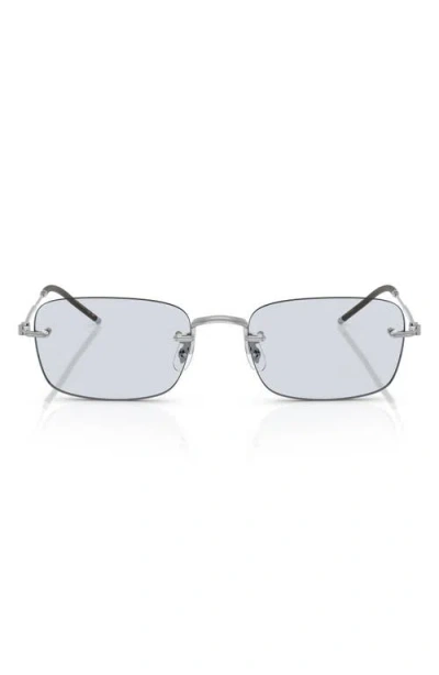Oliver Peoples 53mm Rectangular Optical Glasses In Gray