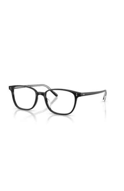 Oliver Peoples 53mm Square Optical Glasses In Black