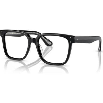 Oliver Peoples 53mm Square Optical Glasses In Black