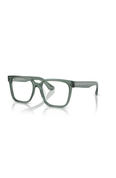 Oliver Peoples 53mm Square Optical Glasses In Green