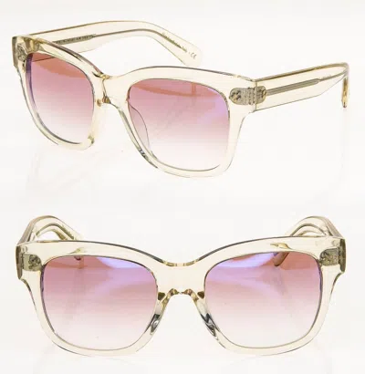 Pre-owned Oliver Peoples 5442 Melery Yellow Crystal Pink Rectangle Sunglasses Ov5442su