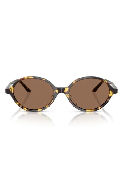 Oliver Peoples 54mm Oval Sunglasses In Dark Brown
