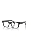 Oliver Peoples 54mm Square Optical Glasses In Black