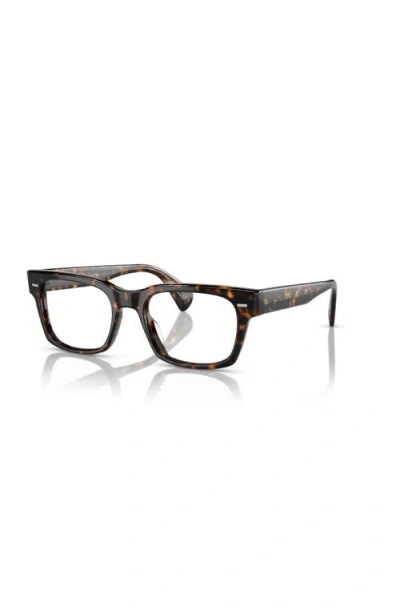 Oliver Peoples 54mm Square Optical Glasses In Brown