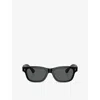 Oliver Peoples Womens Ov5540su Rosson Sun Polarised Rectangle-frame Acetate Sunglasses Black In Black
