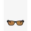 Oliver Peoples Womens Ov5540su Rosson Sun Rectangle-frame Acetate Sunglasses Black