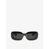 Oliver Peoples Womens Ov5548su 1966c Rectangle-frame Acetate Sunglasses Black In Grey