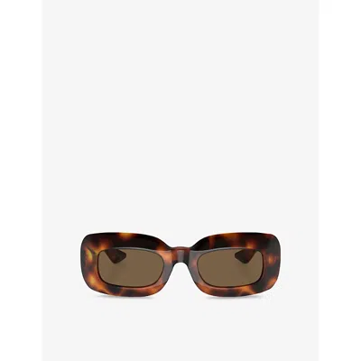 Oliver Peoples Womens Ov5548su 1966c Rectangle-frame Acetate Sunglasses Brown