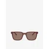 Oliver Peoples Womens Ov5553su Mr Federer Rectangle-frame Acetate Sunglasses Brown In Brown