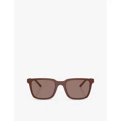 Oliver Peoples Womens Ov5553su Mr Federer Rectangle-frame Acetate Sunglasses Brown In Burgundy