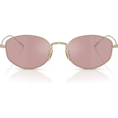 Oliver Peoples 55mm Polarized Oval Sunglasses In Pink