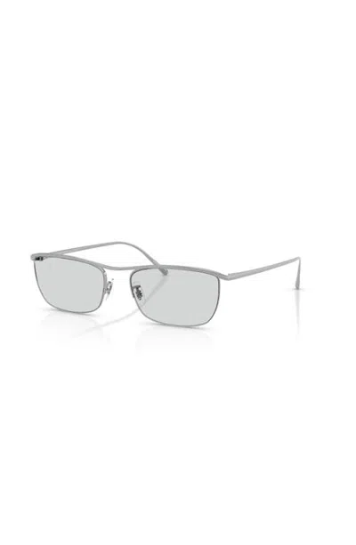 Oliver Peoples 55mm Rectangle Optical Glasses In Metallic