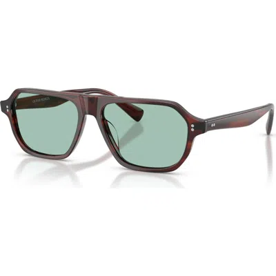 Oliver Peoples 56mm Irregular Optical Glasses In Brown