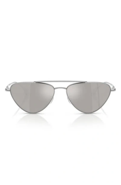 Oliver Peoples 56mm Jil Sander Edition 1 Cat Eye Sunglasses In Silver