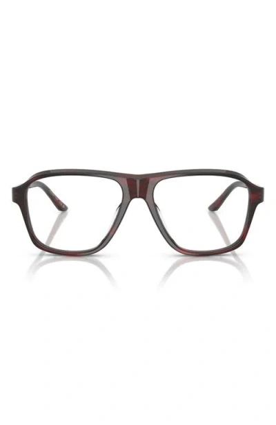 Oliver Peoples 56mm Pilot Optical Glasses In Bordeaux Bark/demo Lens