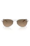 Oliver Peoples 57mm Pilot Polarized Sunglasses In Silver