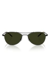 Oliver Peoples 57mm Pilot Polarized Sunglasses In Matte Black/g15 Polar