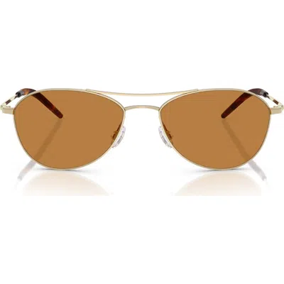 Oliver Peoples 57mm Pilot Sunglasses In Gold