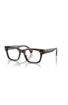 Oliver Peoples 57mm Square Optical Glasses In Brown