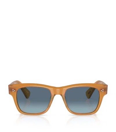 Oliver Peoples Acetate Birell Sun Sunglasses In Brown