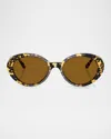 Oliver Peoples Lumar Oval Sunglasses, 51mm In Dark Tort