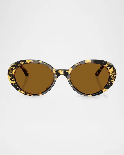 Oliver Peoples 51mm Oval Sunglasses In Gold