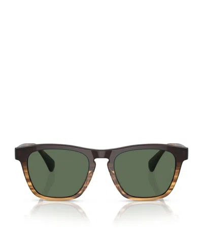 Oliver Peoples Acetate R-3 Sunglasses In Brown