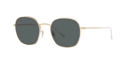 Pre-owned Oliver Peoples Ades Ov 1307st Brushed Gold/midnight Express (5311/p2) Sunglasses