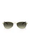 Oliver Peoples Womens Gold Ov1358s Aero Ii Pilot-frame Steel Sunglasses In Gold