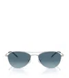 Oliver Peoples Womens Ov1358s Aero Ii Pilot-frame Steel Sunglasses Silver In Silver