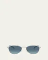 Oliver Peoples Womens Ov1358s Aero Ii Pilot-frame Steel Sunglasses Silver In Silver