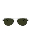 Oliver Peoples Aero Ii Steel Aviator Sunglasses In Black Matte