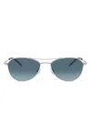 Oliver Peoples Womens Ov1358s Aero Ii Pilot-frame Steel Sunglasses Silver In Grey