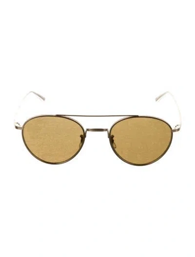 Pre-owned Oliver Peoples Altair Aviator Sunglasses In Gold