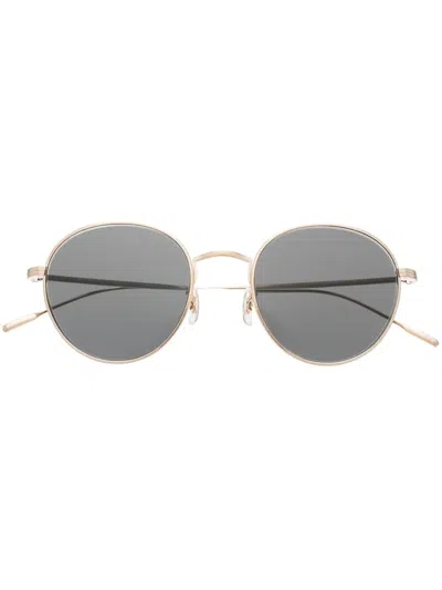 Oliver Peoples Altair Round-frame Sunglasses In Gold