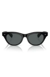 Oliver Peoples Avelin Acetate Butterfly Sunglasses In Black Polarized
