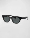 Oliver Peoples Avelin Acetate Butterfly Sunglasses In Black Dark Grey