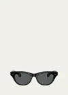 OLIVER PEOPLES AVELIN ACETATE BUTTERFLY SUNGLASSES