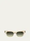 Oliver Peoples Avelin Gradient Acetate Butterfly Sunglasses In Green Grad