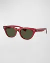 Oliver Peoples Avelin 52mm Butterfly Sunglasses In Orange