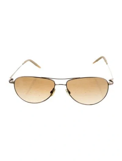 Pre-owned Oliver Peoples Aviator Tinted Sunglasses