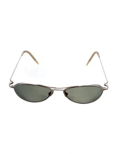 Pre-owned Oliver Peoples Aviator Tinted Sunglasses In Gold