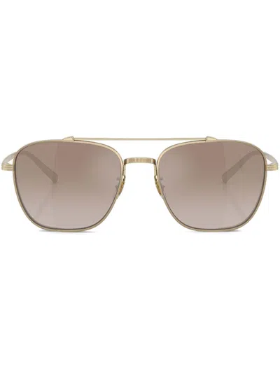 Oliver Peoples Avison Sonnenbrille In Brown Gold