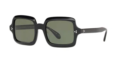 Pre-owned Oliver Peoples Avri Ov 5403su Black/g-15 Polarized (1005/9a) Sunglasses