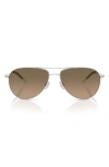 Oliver Peoples Benedict 59mm Photochromic Gradient Aviator Sunglasses In Brown